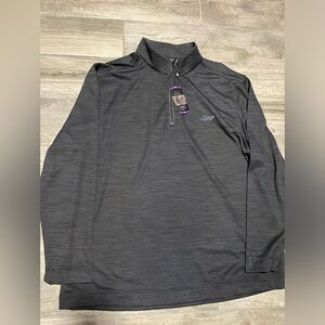 Greg Norman Men’s XXL Golf Shirt, long sleeve, pullover, play-dry shark logo.